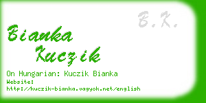 bianka kuczik business card